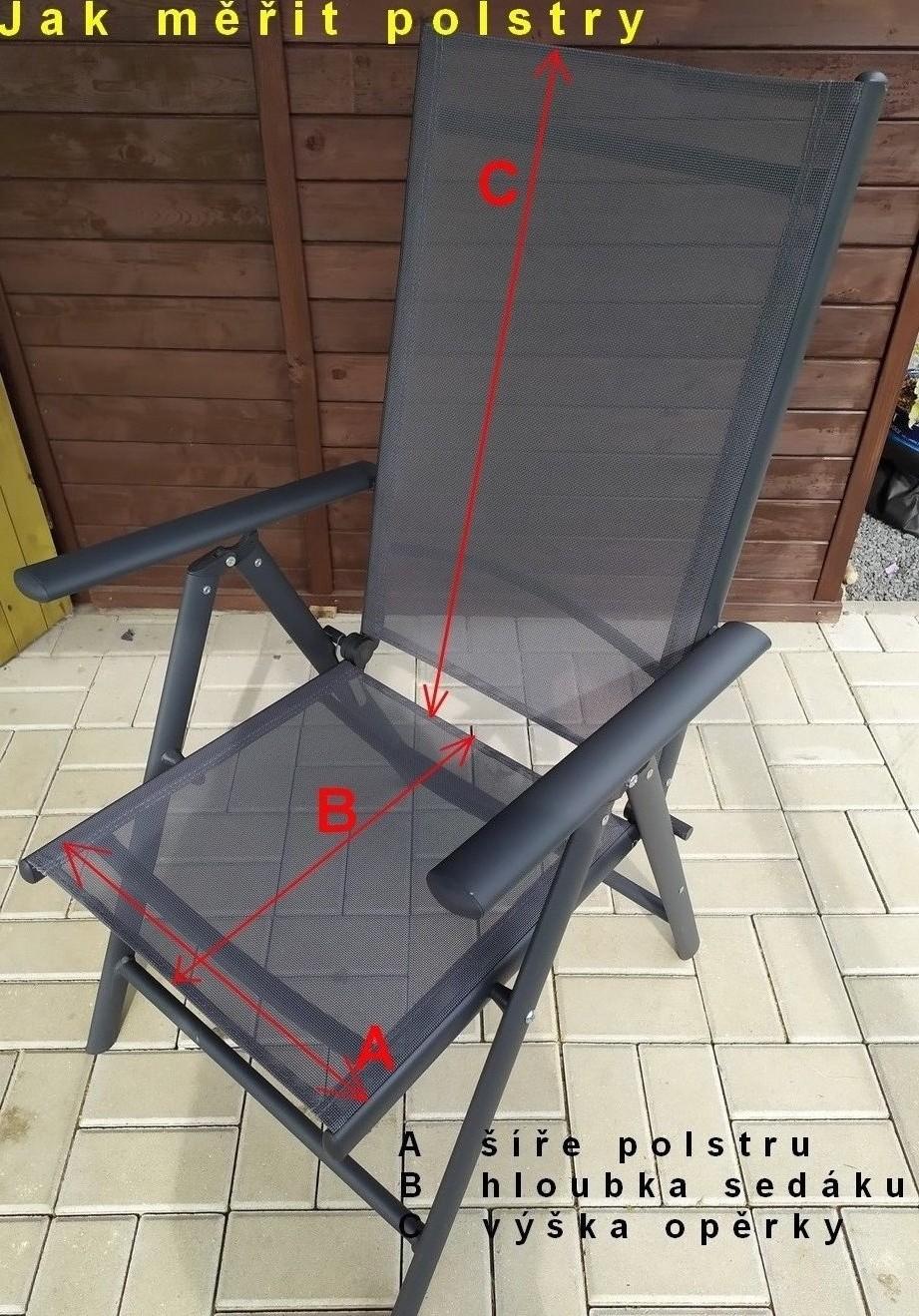 Outdoorový polstr na křeslo s povlakem ARIELKA /více kusů = lepší cena/