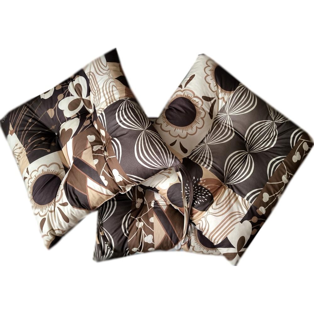 Sedák na židli prošívaný PATCHWORK HNĚDÝ /cena při objednání 6ks/