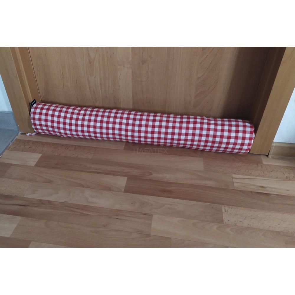 Polštář proti průvanu válec, chalupářská modrá kostka