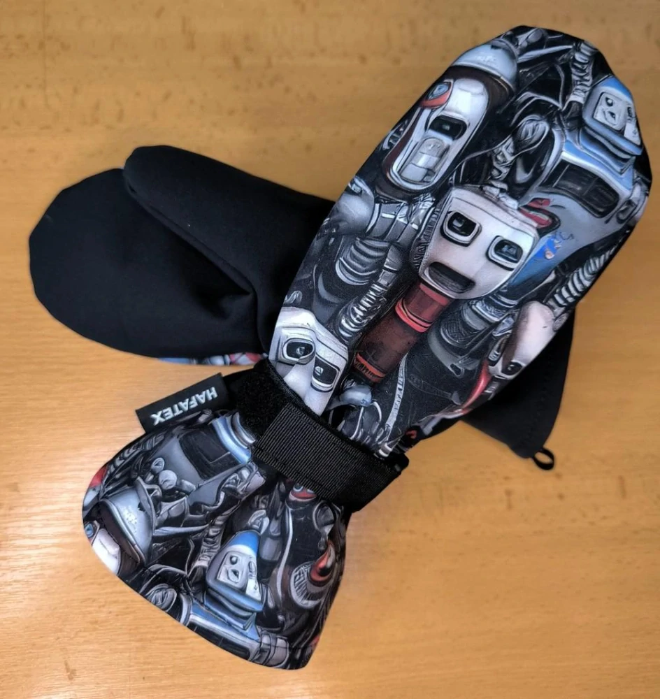 Softshellové rukavice ROBOTI prodloužené, více velikostí