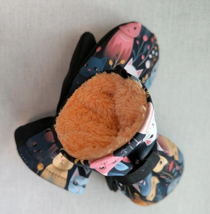 Dětské softshellové rukavice - KOČIČKY - více velikostí