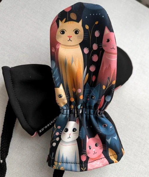 Softshellové rukavice palcové KOČKY 