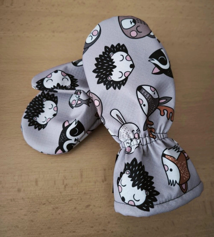 Softshellové rukavice palcové Zvířátka