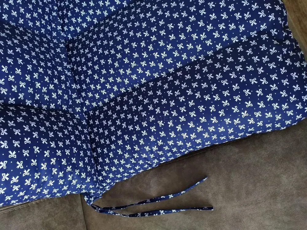 VYPRODÁNO Polstr na křeslo s povlakem MODROTISK MAŠLIČKY