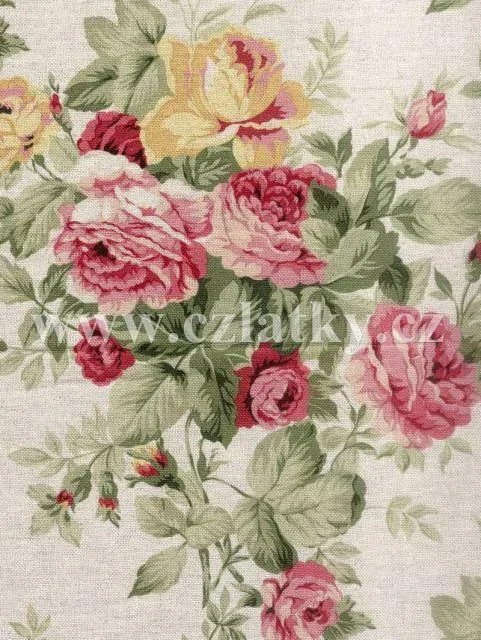 Polstr na paletový nábytek PARADIS červená kvítka