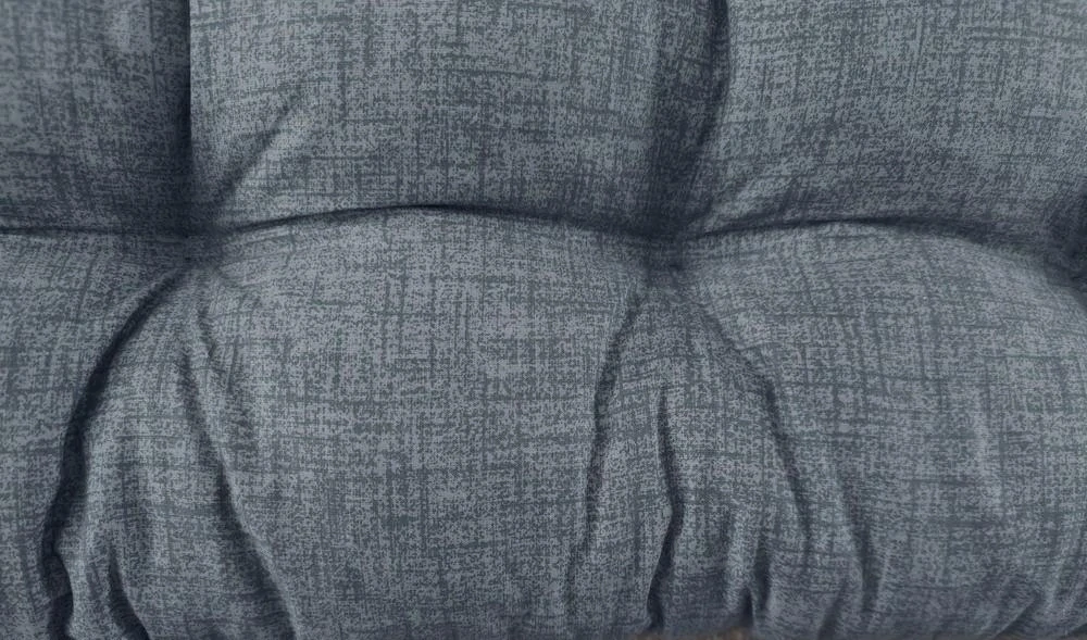 Sedák, polstr na botník BÁRA šedá, lněný efekt