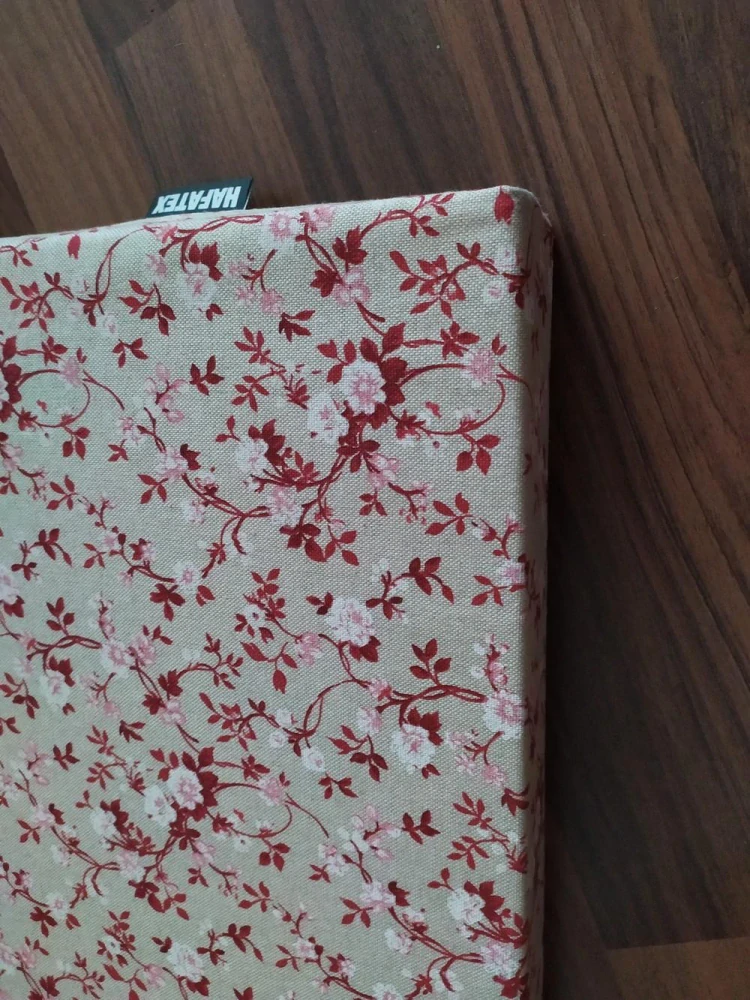 Sedák /polstr/ na houpačku hladký s povlakem PARADIS červená kvítka