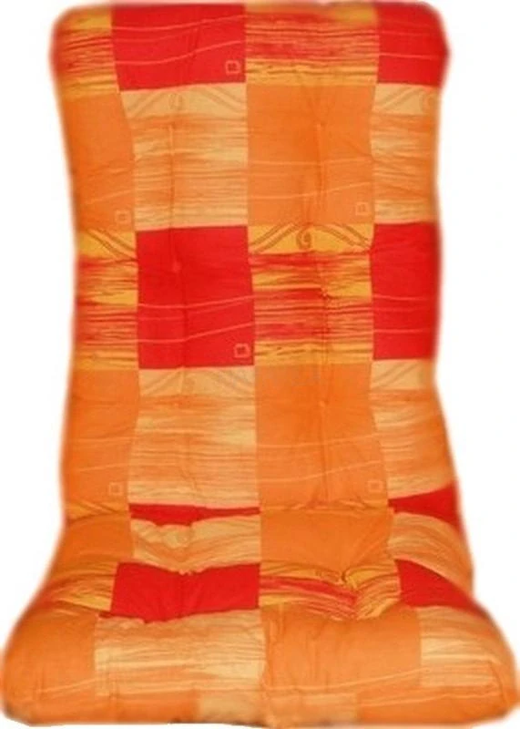 100% bavlna - červeno-oranžový vzor