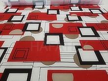 Sedák na židli prošívaný PATCHWORK HNĚDÝ /cena při objednání 6ks/