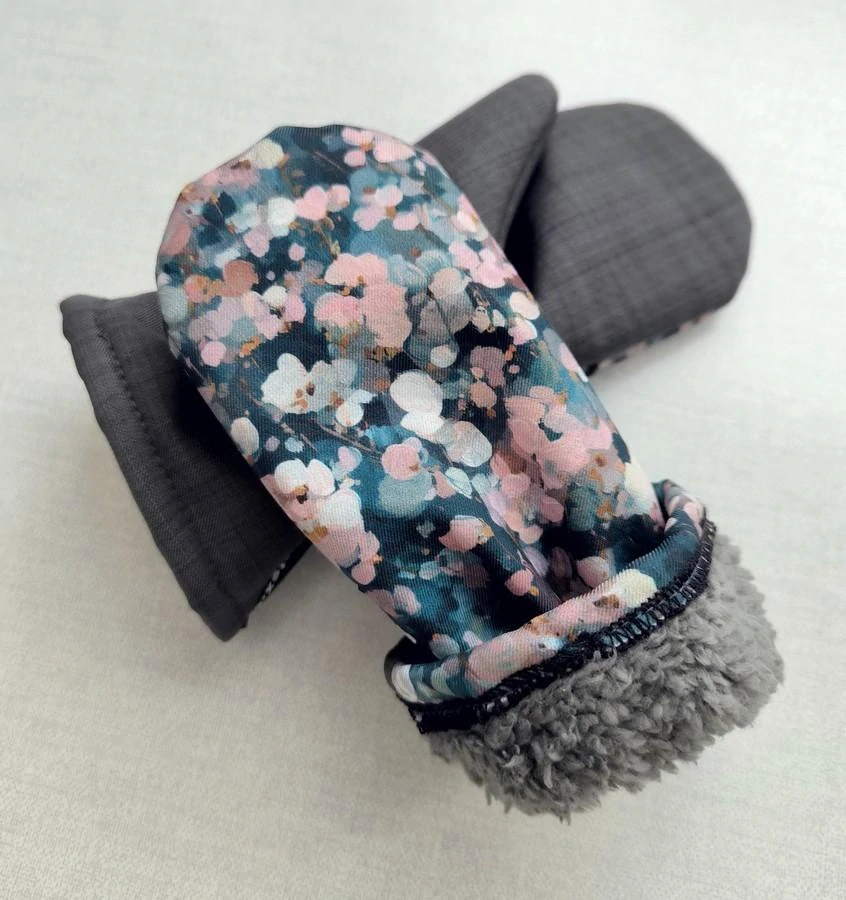 Softshellové rukavice palcové KVÍTKA 