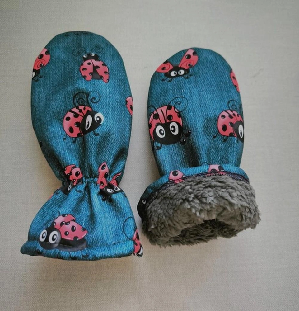 Softshellové rukavice palcové Berušky na jeans