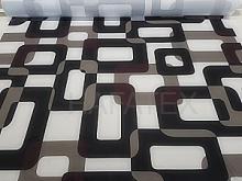 Sedák na židli prošívaný PATCHWORK HNĚDÝ /cena při objednání 6ks/