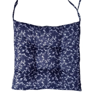 POSLEDNÍ podsedák na židli MODROTISK VĚTVIČKY