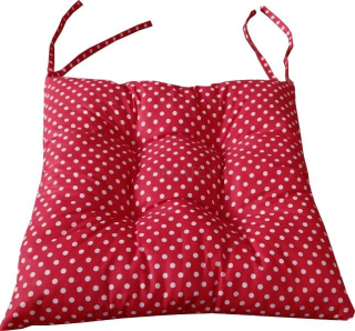 Sedák, polstr na židli PUNTÍK ČERVENÝ