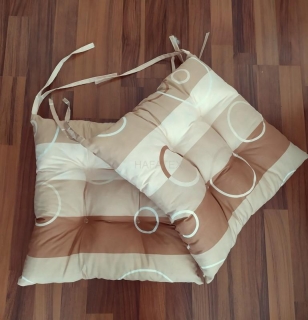 Sedák, polstr na židli  KRUHY SMETANOVÉ