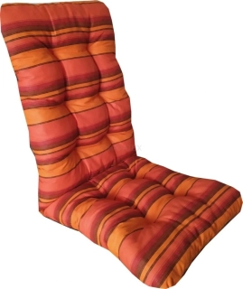 Polstr na křeslo ORANŽOVÝ PRUH