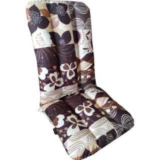 Luxusní polstr na křeslo s povlakem PATCHWORK HNĚDÝ /více kusů = lepší cena/