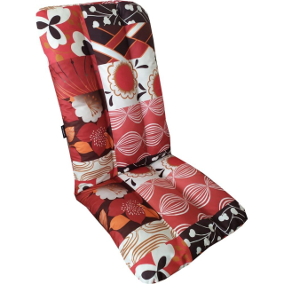 Luxusní polstr na křeslo s povlakem PATCHWORK ČERVENÝ /více kusů = lepší cena/