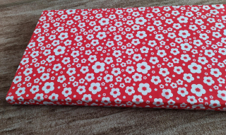 Hladký polstr KYTKA ČERVENÁ (skladem i fialková kytka)