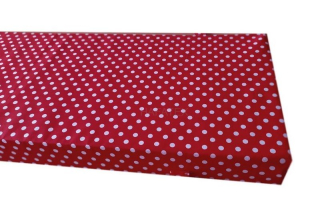 Hladký polstr PUNTÍK červený