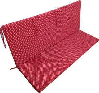 Sedák /polstr/ na houpačku hladký, puntík červený