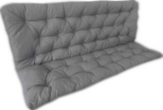 Prošívaný polstr na houpačku KAROLÍNA SVĚTLE ŠEDÁ