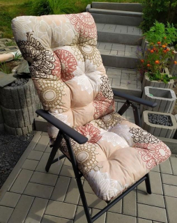 Polstr na křeslo MANDALY SMETANOVÉ poslední kousek skladem