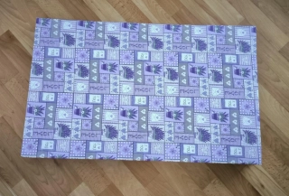 Hladký polstr na botník i lavici LEVANDULE LOVE