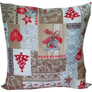 Vánoční povlak, polštářek, závěsy PATCHWORK