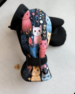 Dětské softshellové rukavice - KOČIČKY - více velikostí