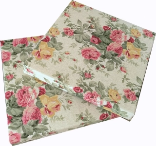 Sedák na židli s povlakem RŮŽE NA SMETANĚ