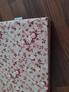 Sedák na židli s povlakem PARADIS kvítka červená