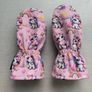 Softshellové rukavice palcové JEDNOROŽEC