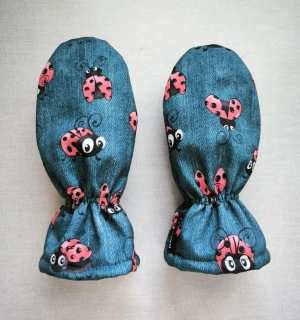 Softshellové rukavice palcové Berušky na jeans